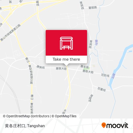 黄各庄村口 map