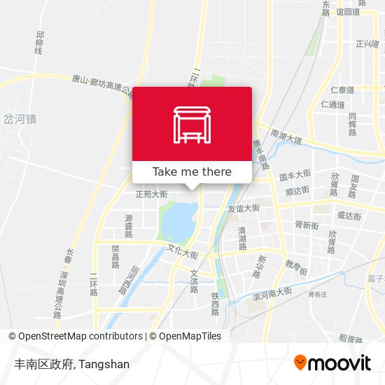 丰南区政府 map