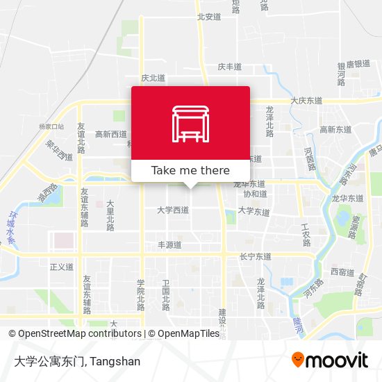 大学公寓东门 map