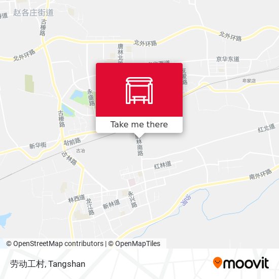 劳动工村 map