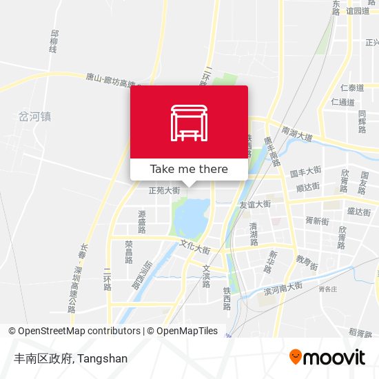 丰南区政府 map