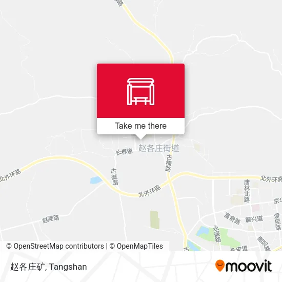 赵各庄矿 map