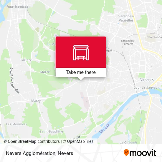 Nevers Agglomération map