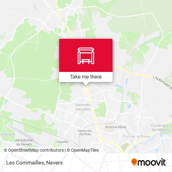 Les Commailles map
