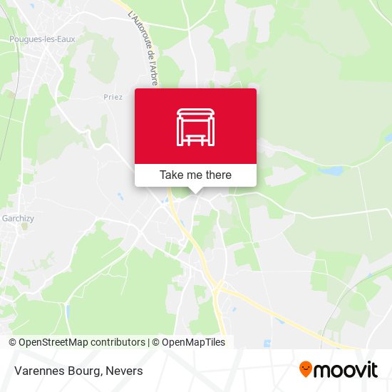Mapa Varennes Bourg