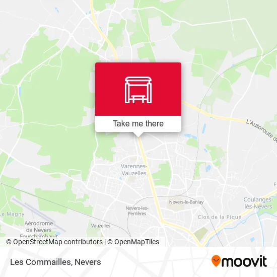 Les Commailles map