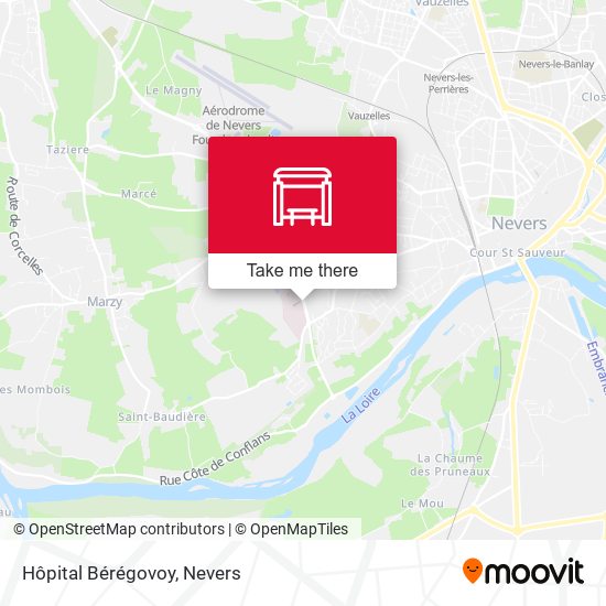 Hôpital Bérégovoy map