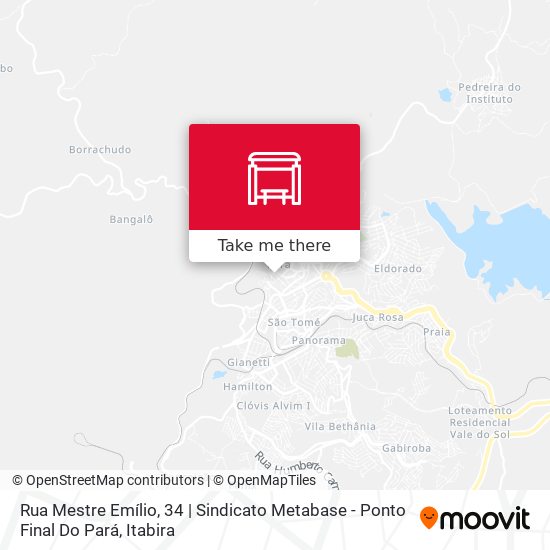 Mapa Rua Mestre Emílio, 34 | Sindicato Metabase - Ponto Final Do Pará