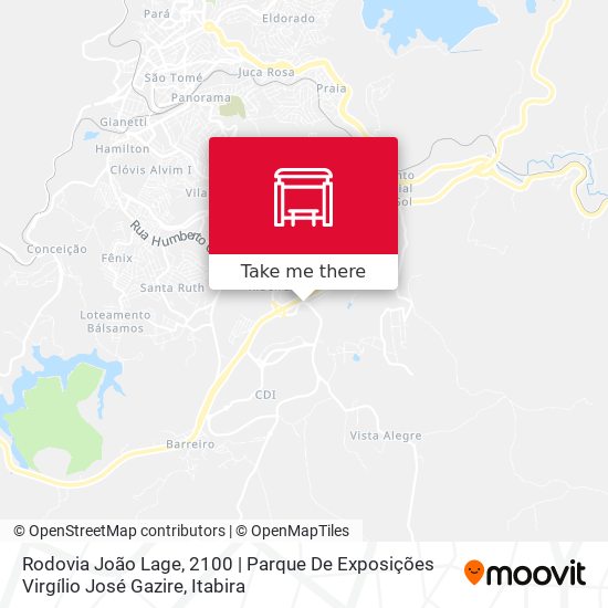 Mapa Rodovia João Lage, 2100 | Parque De Exposições Virgílio José Gazire