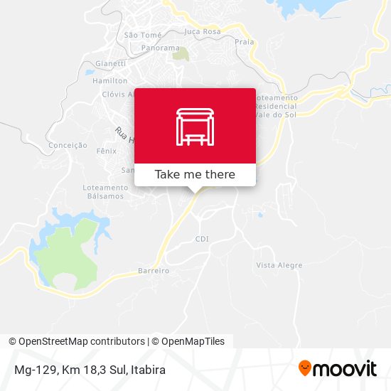 Mg-129, Km 18,3 Sul map