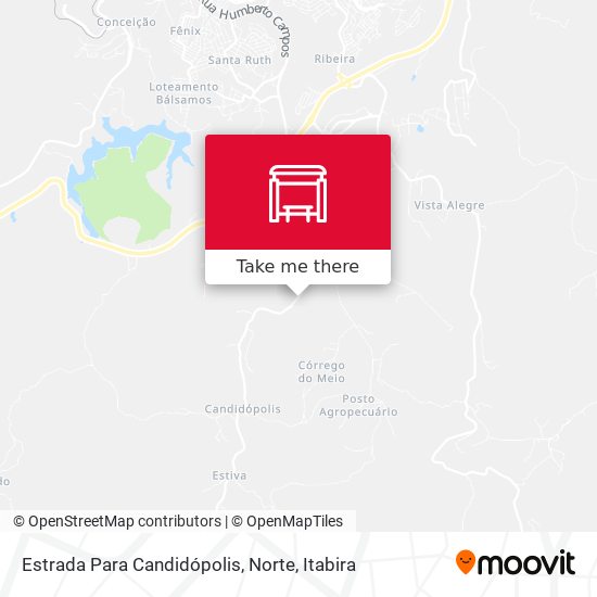 Mapa Estrada Para Candidópolis, Norte