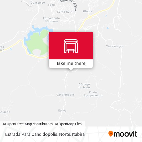 Mapa Estrada Para Candidópolis, Norte