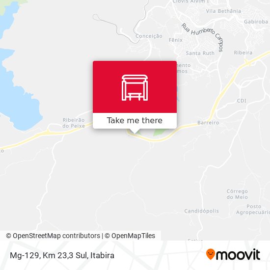 Mg-129, Km 23,3 Sul map