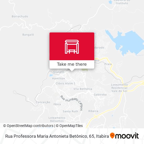 Mapa Rua Professora Maria Antonieta Betônico, 65