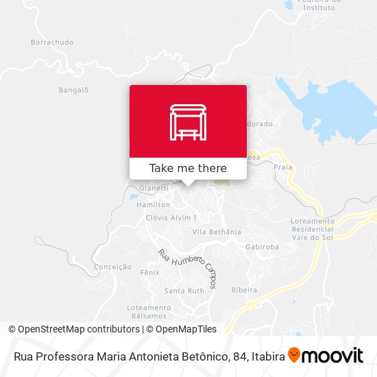 Mapa Rua Professora Maria Antonieta Betônico, 84