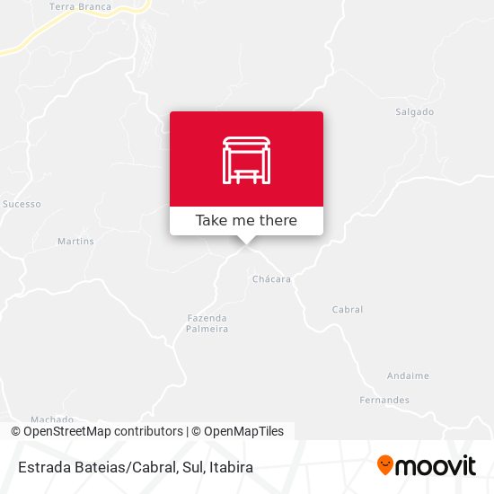 Mapa Estrada Bateias/Cabral, Sul