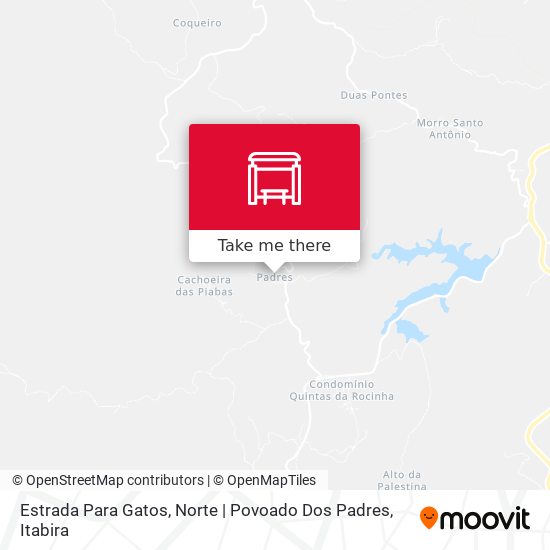 Estrada Para Gatos, Norte | Povoado Dos Padres map