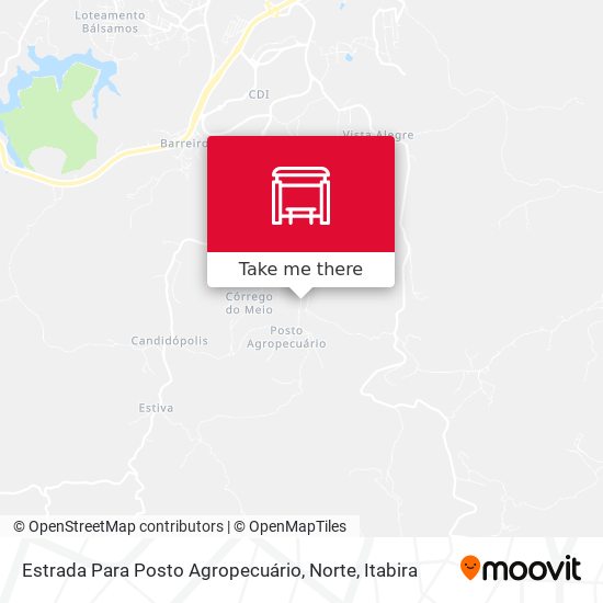 Mapa Estrada Para Posto Agropecuário, Norte