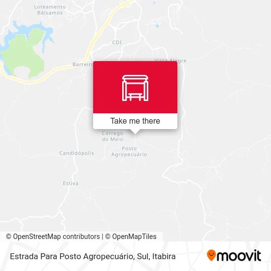 Estrada Para Posto Agropecuário, Sul map