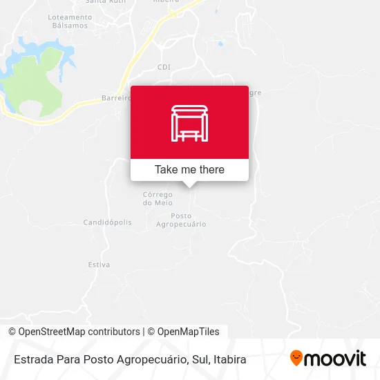 Estrada Para Posto Agropecuário, Sul map