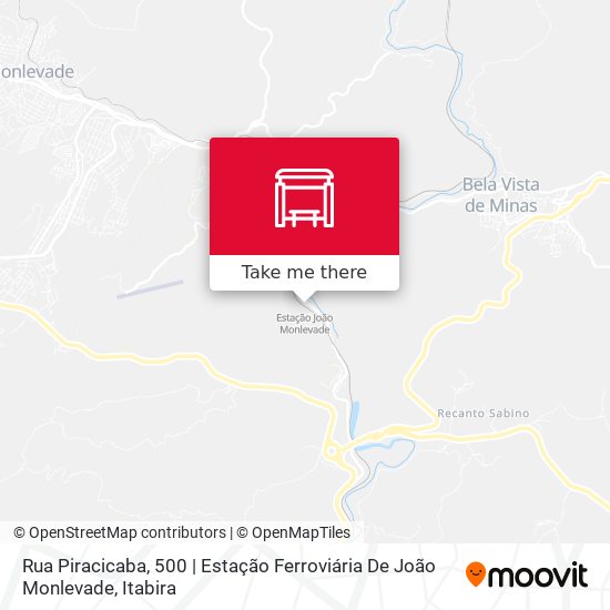Mapa Rua Piracicaba, 500 | Estação Ferroviária De João Monlevade