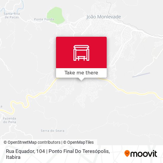 Rua Equador, 104 | Ponto Final Do Teresópolis map