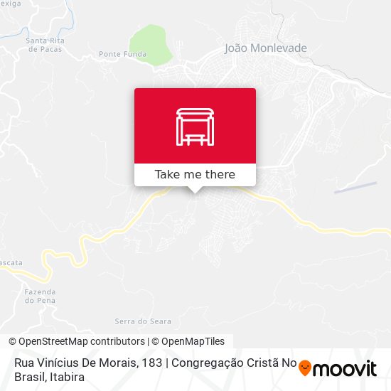 Rua Vinícius De Morais, 183 | Congregação Cristã No Brasil map