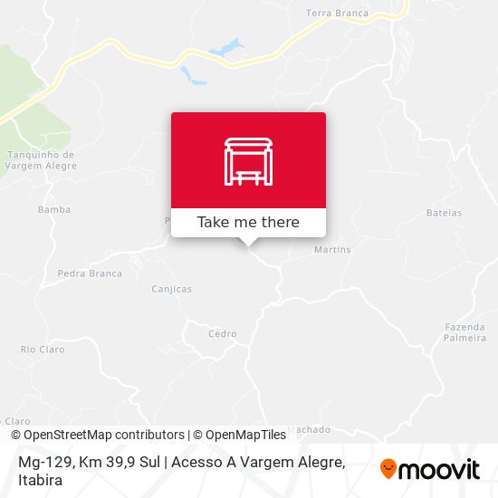Mg-129, Km 39,9 Sul | Acesso A Vargem Alegre map