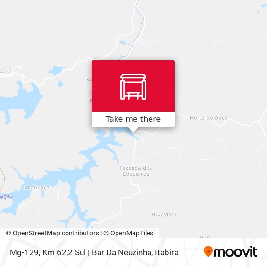 Mapa Mg-129, Km 62,2 Sul | Bar Da Neuzinha