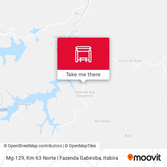 Mg-129, Km 63 Norte | Fazenda Gabiroba map