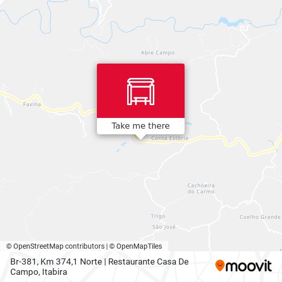 Mapa Br-381, Km 374,1 Norte | Restaurante Casa De Campo