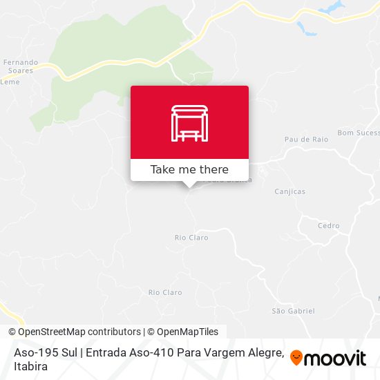 Mapa Aso-195 Sul | Entrada Aso-410 Para Vargem Alegre