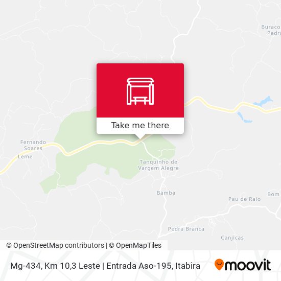 Mapa Mg-434, Km 10,3 Leste | Entrada Aso-195