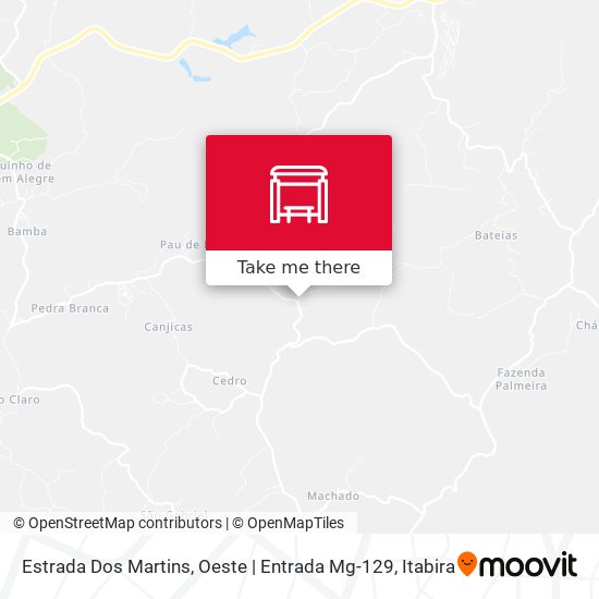 Estrada Dos Martins, Oeste | Entrada Mg-129 map
