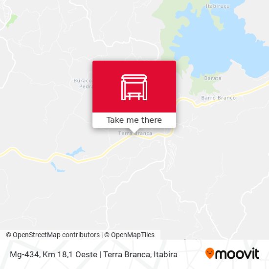 Mapa Mg-434, Km 18,1 Oeste | Terra Branca