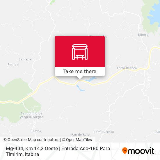 Mg-434, Km 14,2 Oeste | Entrada Aso-180 Para Timirim map