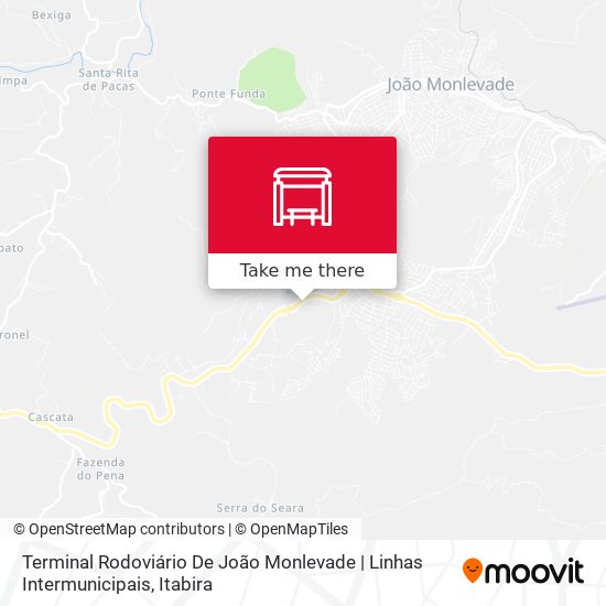 Mapa Terminal Rodoviário De João Monlevade | Linhas Intermunicipais