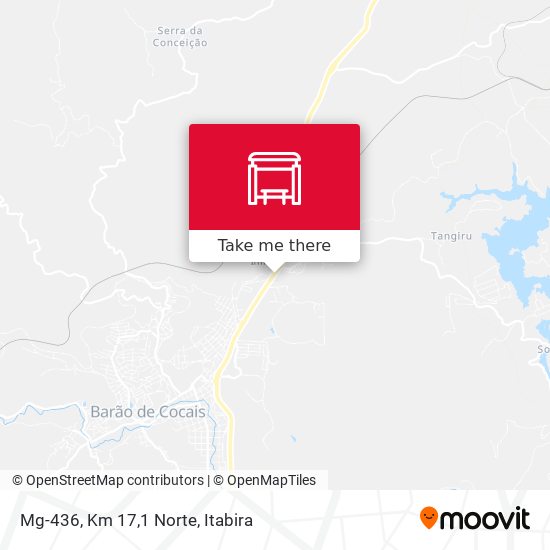 Mapa Mg-436, Km 17,1 Norte