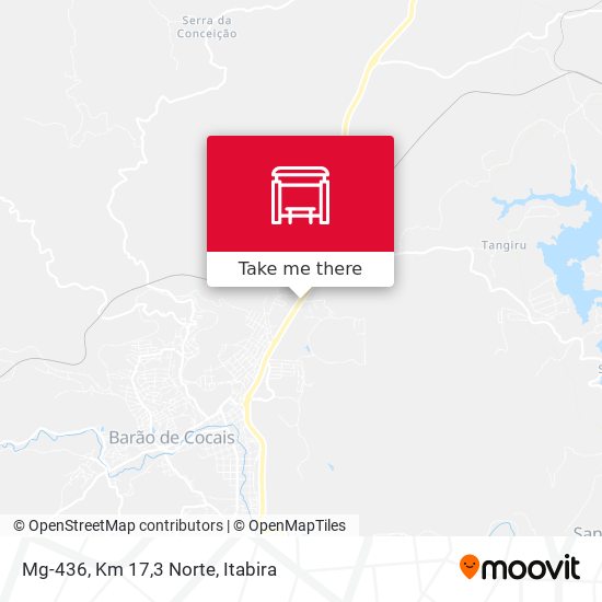 Mapa Mg-436, Km 17,3 Norte