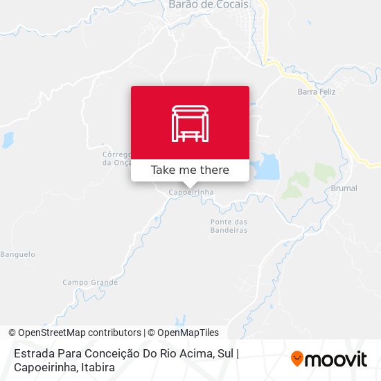 Mapa Estrada Para Conceição Do Rio Acima, Sul | Capoeirinha