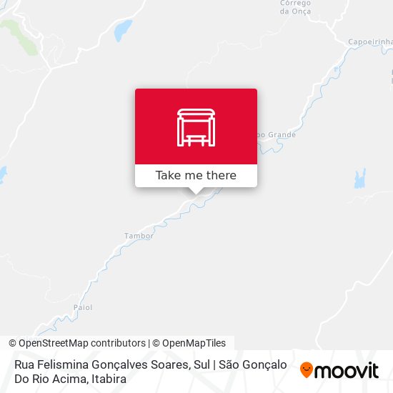 Mapa Rua Felismina Gonçalves Soares, Sul | São Gonçalo Do Rio Acima