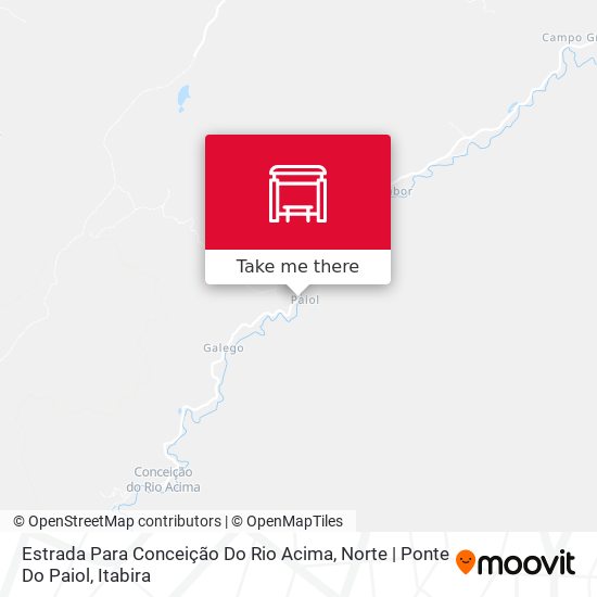 Mapa Estrada Para Conceição Do Rio Acima, Norte | Ponte Do Paiol