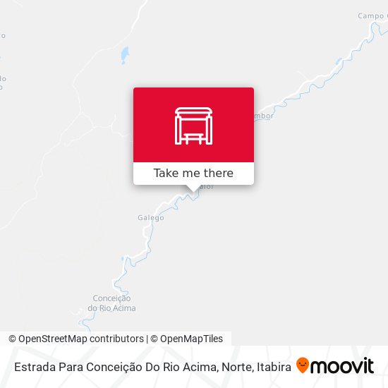Mapa Estrada Para Conceição Do Rio Acima, Norte