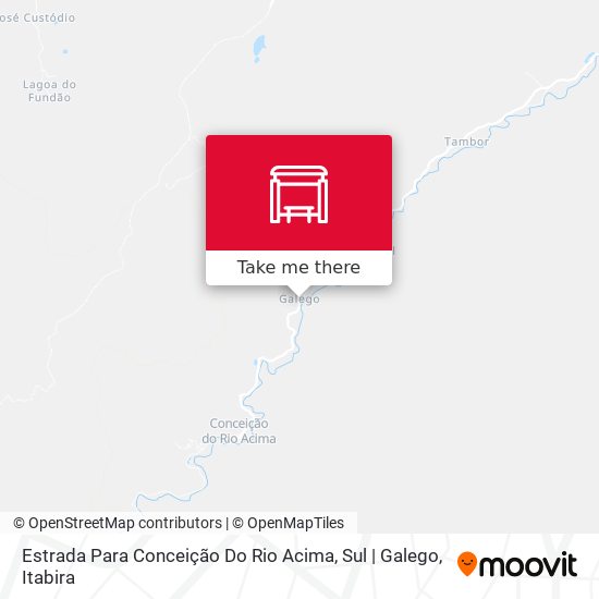 Estrada Para Conceição Do Rio Acima, Sul | Galego map