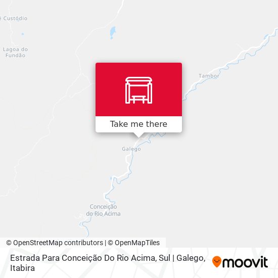 Mapa Estrada Para Conceição Do Rio Acima, Sul | Galego