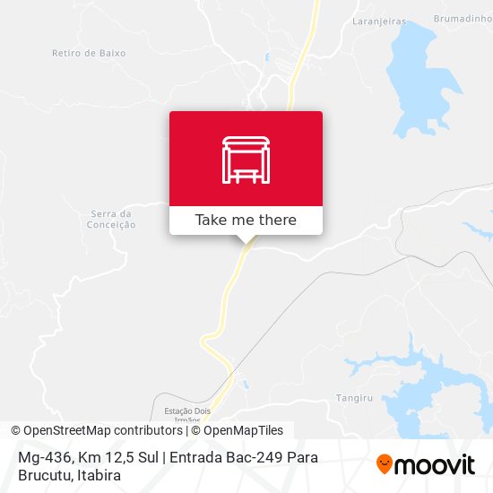 Mapa Mg-436, Km 12,5 Sul | Entrada Bac-249 Para Brucutu