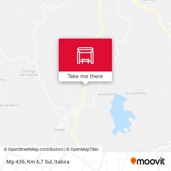 Mapa Mg-436, Km 6,7 Sul