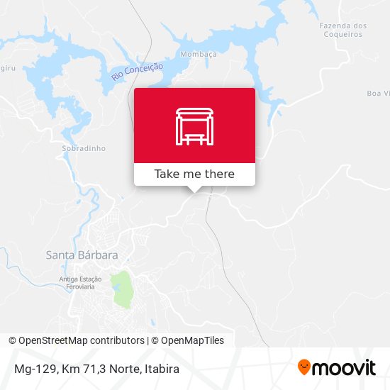 Mapa Mg-129, Km 71,3 Norte