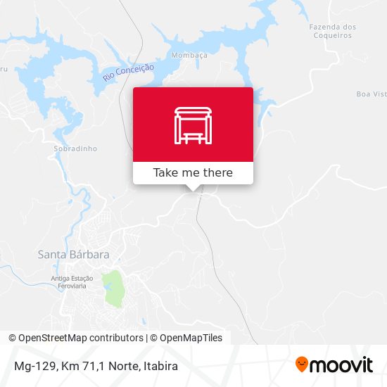 Mapa Mg-129, Km 71,1 Norte