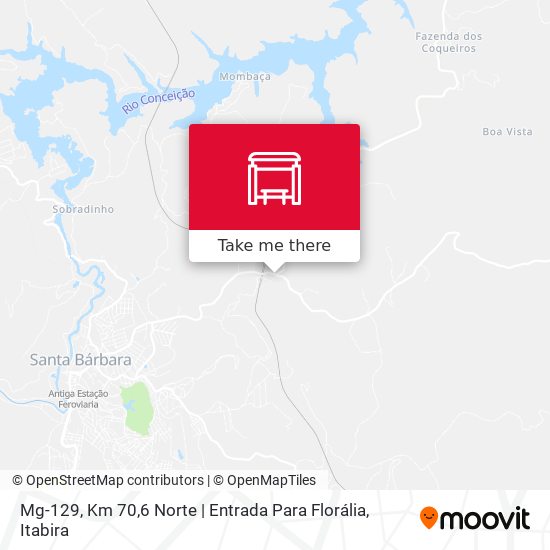 Mg-129, Km 70,6 Norte | Entrada Para Florália map